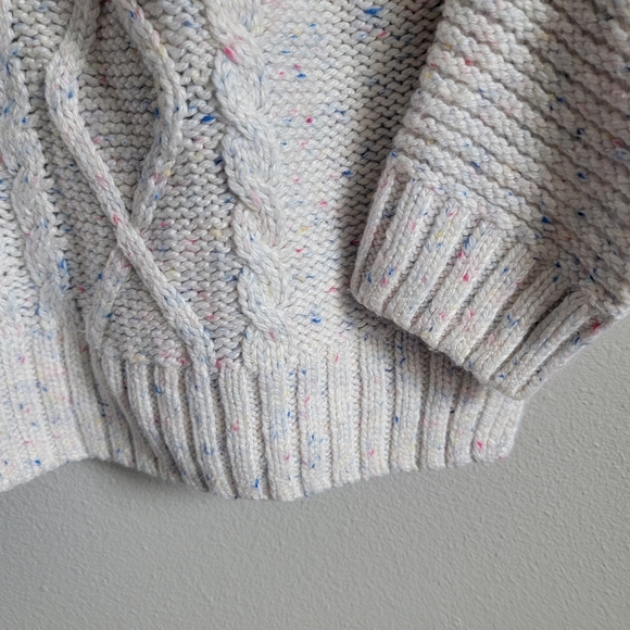 Sonoma Chunky Cable Knit Speckled Confetti Sweater - Picture 4 of 7